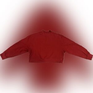 Vibrant Red Cropped Sweatshirt
